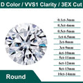 Moissanite Loose Stone D Color VVS1 GRA Certified 3mm-14mm 0.1CT-10CT - All Shapes