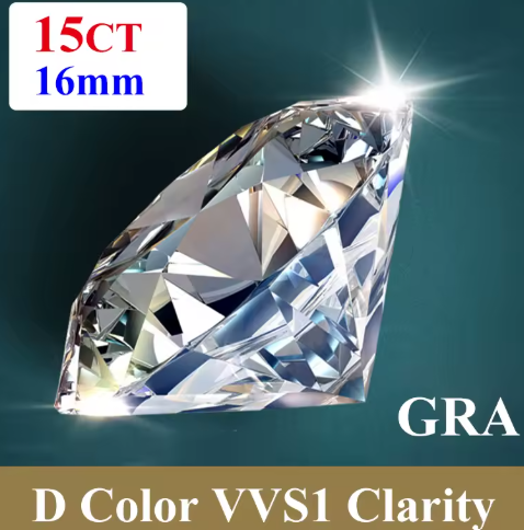 Premium D Color VVS1 Moissanite Loose Gemstone – Round Cut with GRA Certificate