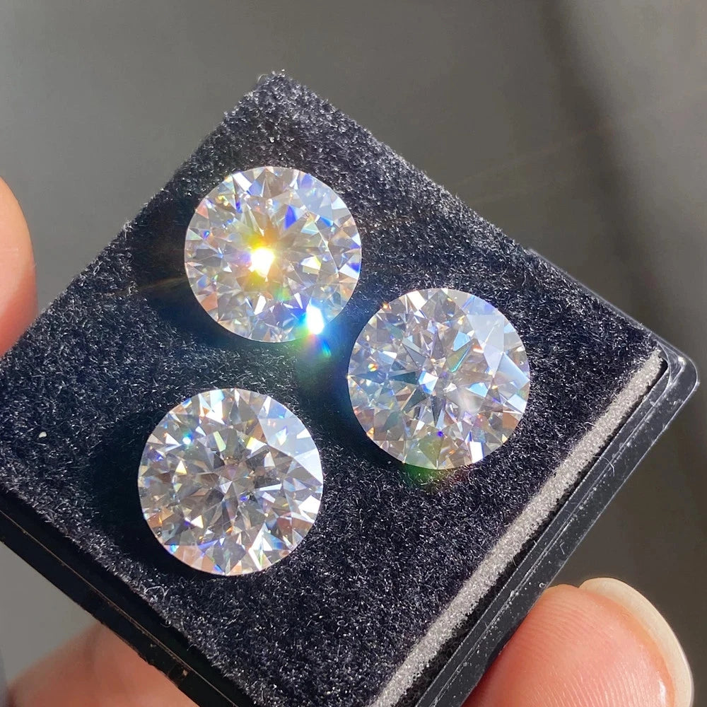 Premium D Color VVS1 Moissanite Loose Gemstone – Round Cut with GRA Certificate